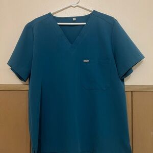 XL Teal V-Neck Scrub top by Code